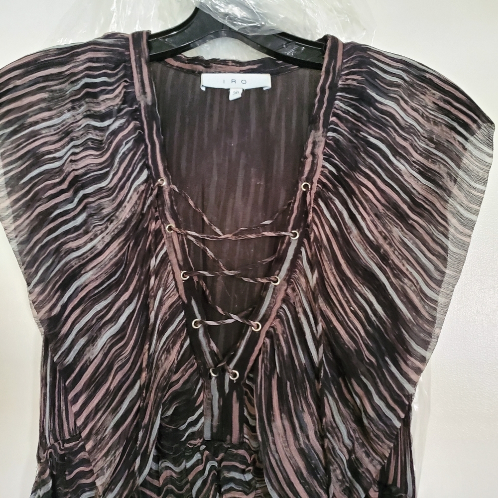 IRO Multicolored Fitted Midi Dress